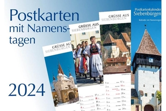 Postkartenkalender mit Namenstagen 2024